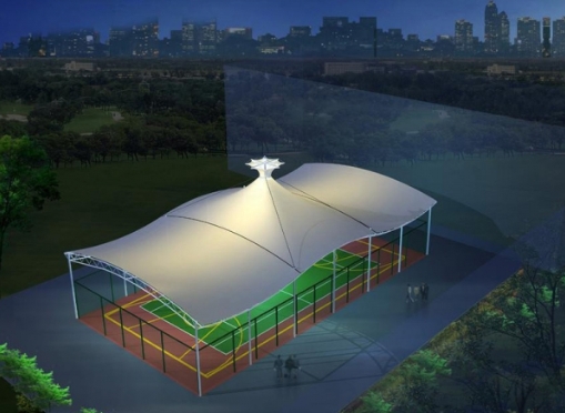 PTFE球場膜結構雨棚多少錢一平米？